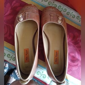 Miz Mooz red and brown flats